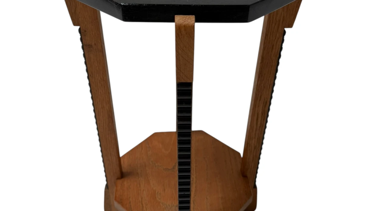 Art Deco Amsterdamse School Octagonal Pedestal Table, 1920s